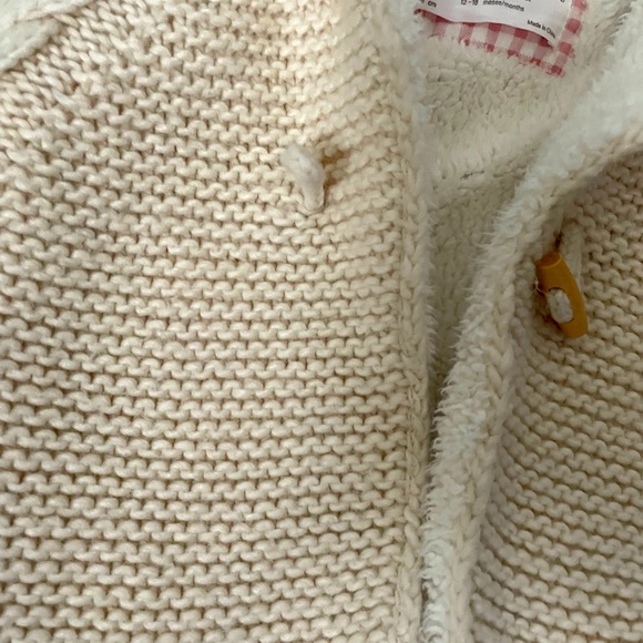 Zara baby girls knitwear sweater with hoodie 12- 18M white - Picture 4 of 4
